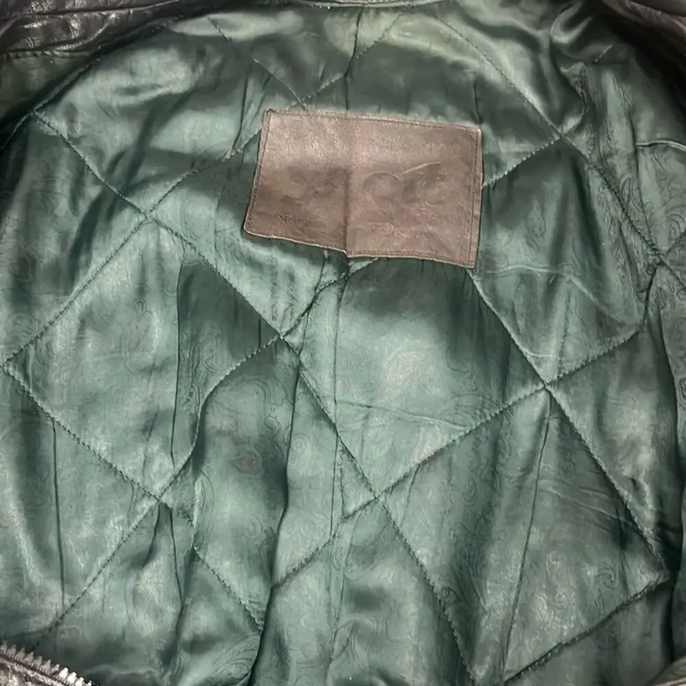 Vtg Skott Leather American Flight Jacket Original Kentucky Pilot Bomber Mens L